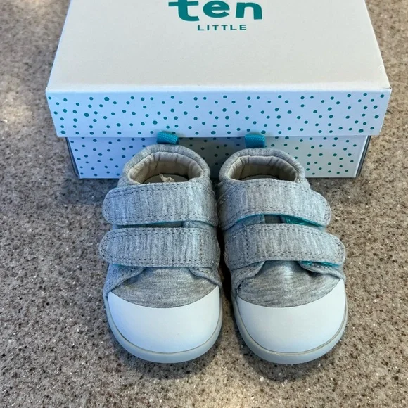 NEW Ten Little Gray Velcro Sneakers - Picture 2 of 7